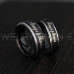 Couple Rings, Matching Couple Rings, His and Her Couple Rings, Couple Wedding Rings, Always and Forever Rings, Couple Jewelry, Black Rings
