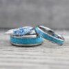Turquoise Rings, Turquoise Wedding Rings, Turquoise Wedding Bands, Silver Wedding Rings, Silver Tungsten Bands, Silver Tungsten Rings