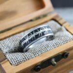Barbed Wire Ring, Barb Wire Ring, Black Tungsten Band, Black Wedding Ring, Hammered Wedding Ring, His Wedding Band, Grooms Wedding Ring