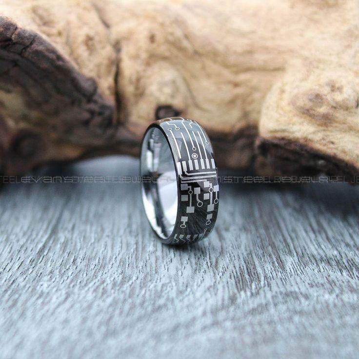 02f0452df194e06e3c385c6a4ff321dc Circuit Board Ring, Gamer Ring, Gamer Jewelry, Teacher Jewelry, Science Rings, Electrician Jewelry, Circuit Board Jewelry, Circuit Board - Image 1