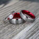 Vikings Rings, Viking Runes Rings, Nordic Jewelry, Norsemen Rings, Nordic Runes Rings, Silver Wedding Bands, Red Wedding Rings