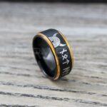 Til Valhalla Rings, Vikings Rings, Viking Runes Rings, Couple Set Nordic Rings, Norsemen Rings, Nordic Runes Rings, Black Wedding Bands - Image 7