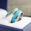 Turquoise Rings, Turquoise Wedding Rings, Turquoise Wedding Bands, Silver Wedding Rings, Silver Tungsten Bands, Silver Tungsten Rings