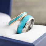 Turquoise Rings, Turquoise Wedding Rings, Turquoise Wedding Bands, Silver Wedding Rings, Silver Tungsten Bands, Silver Tungsten Rings