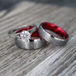 Couple Rings, Vikings Rings, Viking Runes Rings, Nordic Jewelry, Norsemen Rings, Nordic Runes Rings, Silver Wedding Bands, Red Wedding Rings