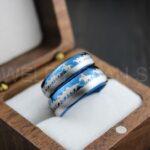 Cowboys Rings, Couple Rings, Mustang Rings, Blue Horse Rings, Equestrian Jewelry, Blue Tungsten Bands, Cowboys Ring, Cowboys Wedding Ring - Image 5
