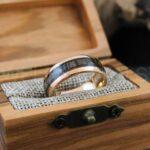 Wood Ring, Wood Wedding Band, Wood Wedding Ring, Rose Gold Wedding Band