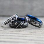 Til Valhalla Rings, Vikings Rings, Viking Runes Rings, Couple Set Nordic Rings, Norsemen Rings, Nordic Runes Rings, Black Wedding Bands - Image 5