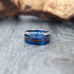 Couple Rings, Blue Wedding Rings, Blue Wedding Bands, Couple Jewelry, Matching Rings, His and Her Wedding Rings, Wood Rings, Blue Rings - Image 8