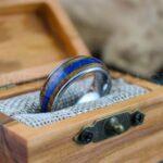 Orion Nebula Ring, Galaxy Ring, Opal Ring, Silver Opal Ring, Silver Tungsten Ring, Opal Wedding Ring, Opal Wedding Ring, Silver Wedding Band - Image 5