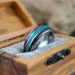 Orion Nebula Ring, Galaxy Ring, Opal Ring, Silver Opal Ring, Silver Tungsten Ring, Opal Wedding Ring, Opal Wedding Ring, Silver Wedding Band