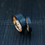 Hammered Rings, Hammered Wedding Rings, Couple Rings, 2 Piece Couple Ring Set, Matching Rings, Black Wedding Rings, Black Wedding Bands - Image 9