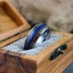 Orion Nebula Ring, Galaxy Ring, Opal Ring, Silver Opal Ring, Silver Tungsten Ring, Opal Wedding Ring, Opal Wedding Ring, Silver Wedding Band - Image 6