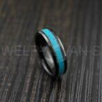 Turquoise Rings, Turquoise Wedding Rings, Turquoise Wedding Bands, Turquoise Jewelry - Image 6