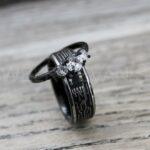 Gamer Rings, Circuit Board Rings, 3 Piece Couple Set Black Tungsten Bands Circuit Board Pattern, Gamer Wedding Rings, Couple Wedding Bands - Image 5