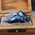 PLAYER 1 PLAYER 2 Rings, Couple Rings, 3 Piece Couple Set Blue Tungsten Bands, Gamer Wedding Rings, Gamer Bands, Blue Tungsten Gamer Rings