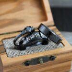Mjolnir Rings, Vikings Rings, Viking Runes Rings, Norsemen Rings, Nordic Runes Rings, Black Tungsten Bands, Black Wedding Rings, Black Wedding Bands