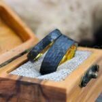 Hammered Rings, Hammered Wedding Rings, Couple Rings, 2 Piece Couple Ring Set, Matching Rings, Black Wedding Rings, Black Wedding Bands