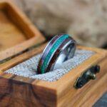 Orion Nebula Ring, Galaxy Ring, Opal Ring, Silver Opal Ring, Silver Tungsten Ring, Opal Wedding Ring, Opal Wedding Ring, Silver Wedding Band - Image 5