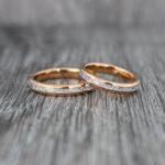 Couple Rings, Couple Wedding Bands, Meteorite Rings, Meteorite Wedding Bands, Meteor Wedding Rings, Rose Gold Wedding Rings, Rose Gold Rings - Image 4