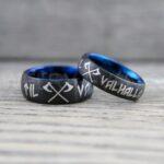 Til Valhalla Rings, Vikings Rings, Viking Runes Rings, Couple Set Nordic Rings, Norsemen Rings, Nordic Runes Rings, Black Wedding Bands - Image 4