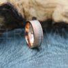 Rose Gold Wedding Band, Meteorite Ring, Meteorite Wedding Ring, Meteorite Wedding Band, Meteorite Jewelry, Gold Wedding Ring, Rose Gold Ring