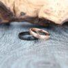 Hammered Rings, Hammered Wedding Rings, Couple Rings, 2 Piece Couple Ring Set, Matching Rings, Black Wedding Rings, Black Wedding Bands
