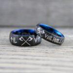 Til Valhalla Rings, Vikings Rings, Viking Runes Rings, Couple Set Nordic Rings, Norsemen Rings, Nordic Runes Rings, Black Wedding Bands - Image 4