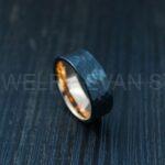 Hammered Rings, Hammered Wedding Rings, Couple Rings, 2 Piece Couple Ring Set, Matching Rings, Black Wedding Rings, Black Wedding Bands - Image 7