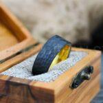Hammered Rings, Hammered Wedding Rings, Couple Rings, 2 Piece Couple Ring Set, Matching Rings, Black Wedding Rings, Black Wedding Bands - Image 5