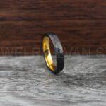 Hammered Rings, Hammered Wedding Rings, Couple Rings, 2 Piece Couple Ring Set, Matching Rings, Black Wedding Rings, Black Wedding Bands - Image 6
