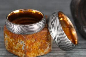 Damascus Steel Rings, Damascus Steel Wedding Rings, Damascus Steel Wedding Bands, Black Wedding Ring, Black Damascus Steel Wedding Ring