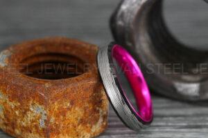 Damascus Steel Ring, Damascus Steel Wedding Ring, Damascus Steel Wedding Band, Black Wedding Ring, Black Damascus Steel Wedding Ring