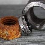 Damascus Steel Ring, Damascus Steel Wedding Ring, Damascus Steel Wedding Band, Black Wedding Ring, Black Damascus Steel Wedding Ring