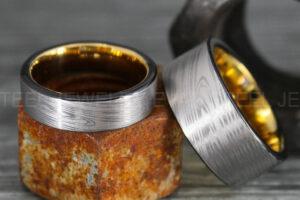 Damascus Steel Rings, Damascus Steel Wedding Rings, Damascus Steel Wedding Bands, Silver Wedding Rings, Silver Damascus Steel Wedding Rings