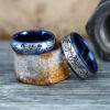 Zelda Rings, Zelda Wedding Rings, Gamer Rings, Gamer Jewelry, Zelda Wedding Bands, Gamer Wedding Rings, Blue Wedding Rings