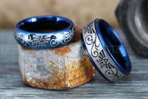 Zelda Rings, Zelda Wedding Rings, Gamer Rings, Gamer Jewelry, Zelda Wedding Bands, Gamer Wedding Rings, Blue Wedding Rings