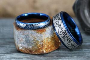 Zelda Rings, Zelda Wedding Rings, Gamer Rings, Gamer Jewelry, Zelda Wedding Bands, Gamer Wedding Rings, Blue Wedding Rings
