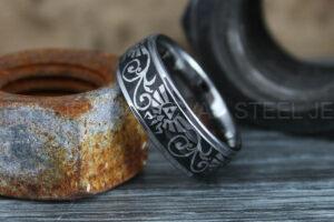 Zelda Ring, Zelda Wedding Ring, Gamer Ring, Gamer Jewelry, Zelda Wedding Band, Gamer Wedding Ring, Black Wedding Ring