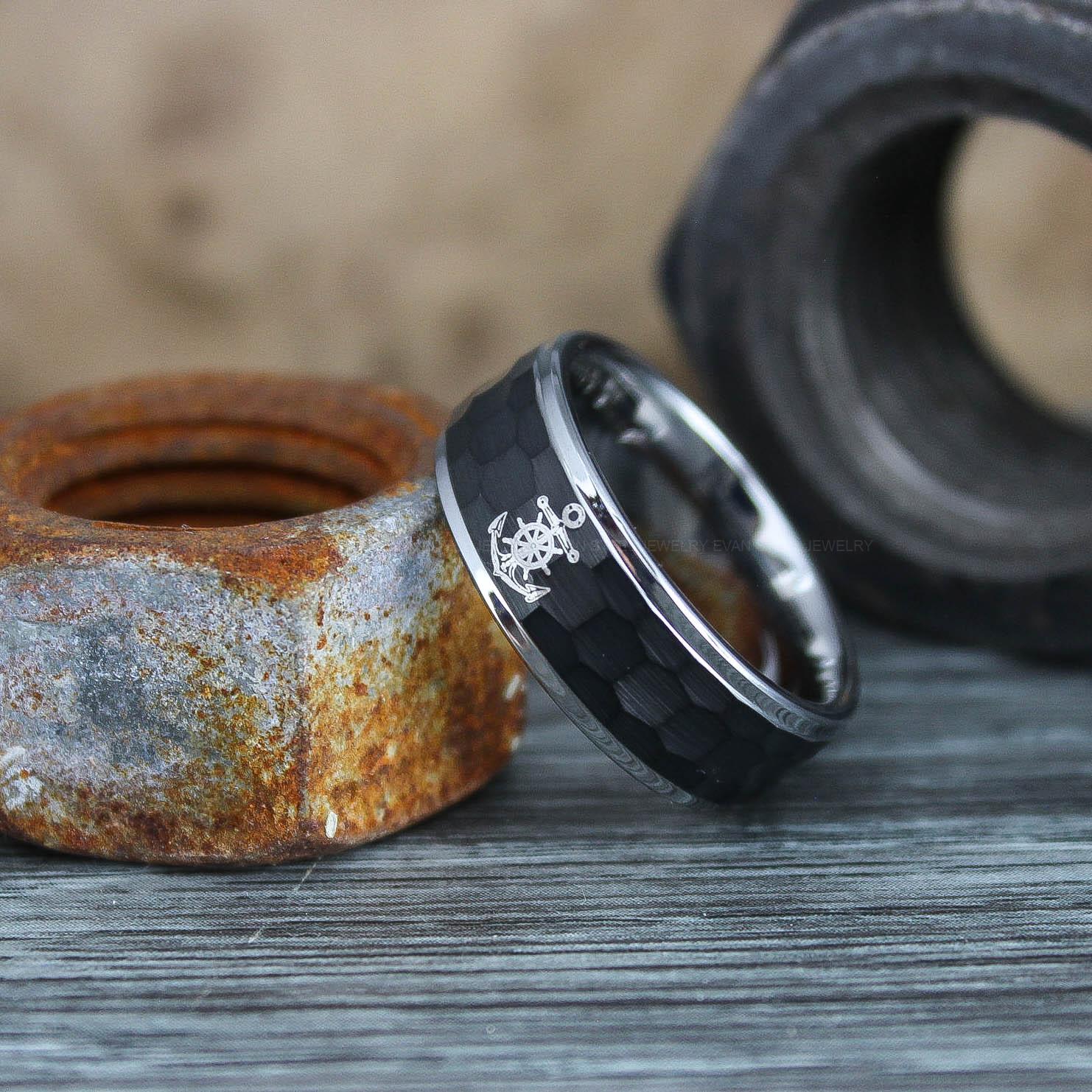 IMG_0614 Anchor Ring, Nautical Jewelry, Vikings Ring, Anchor Wedding Ring, Nautical Jewelry - Image 1