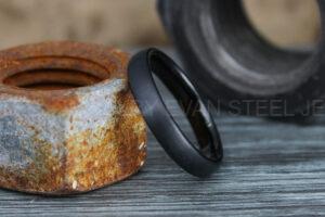 Black Wedding Band, Black Wedding Ring, 4mm Black Tungsten Ring