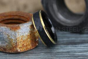 Hammered Ring, Hammered Wedding Ring, Black Wedding Band, Black Wedding Ring