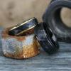 Hammered Rings, Hammered Wedding Rings, Black Wedding Bands, Black Wedding Rings