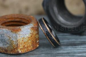 Hammered Ring, Hammered Wedding Ring, Black Wedding Band, Black Wedding Ring
