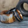 Hammered Rings, Hammered Wedding Rings, Black Wedding Bands, Black Wedding Rings