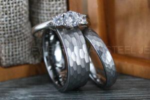 Hammered Rings, Hammered Wedding Rings, Silver Wedding Bands, Silver Wedding Rings