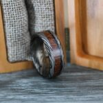 Damascus Steel Ring, Damascus Steel Wedding Ring, Damascus Steel Wedding Band, Black Wedding Ring, Black Damascus Steel Wedding Ring