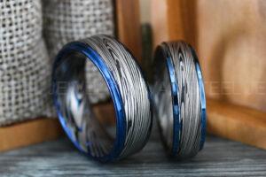 Damascus Steel Rings, Damascus Steel Wedding Rings, Damascus Steel Wedding Bands, Black Wedding Rings, Black Damascus Steel Wedding Rings