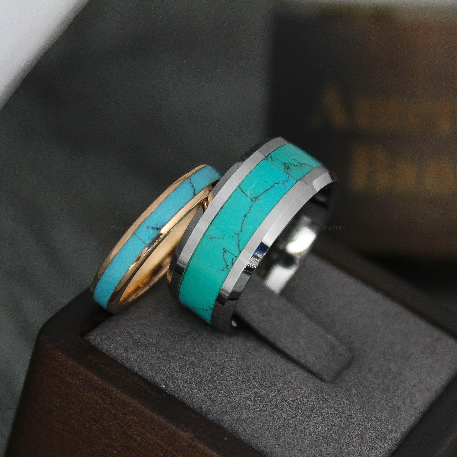 IMG_3841 Turquoise Rings, Turquoise Wedding Rings, Turquoise Wedding Bands, Turquoise Jewelry - Image 1