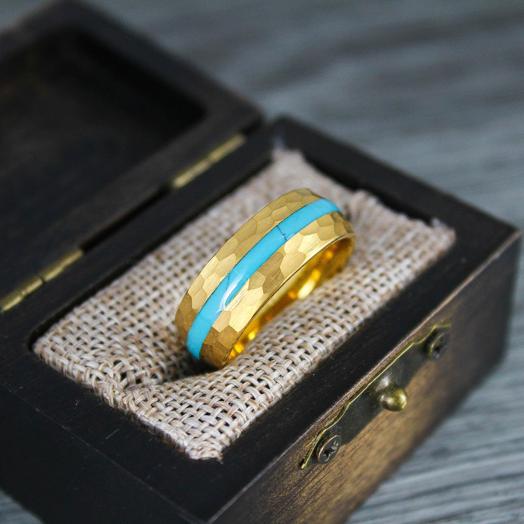 IMG_8274 Turquoise Ring, Turquoise Wedding Ring, Turquoise Wedding Band, Turquoise Jewelry - Image 1